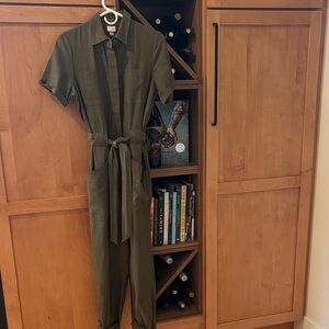 Missoni for Target Olive Green Short Sleeve Utility Jumpsuit